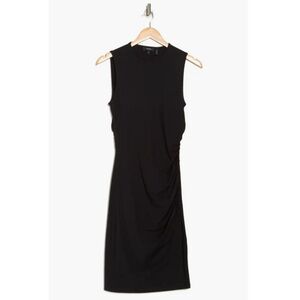 Theory Black Ruched Sheath Dress